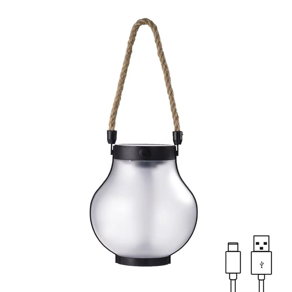 Solar Flame Lantern – Rechargeable Flickering Hanging Light for Cozy Garden & Patio Decor