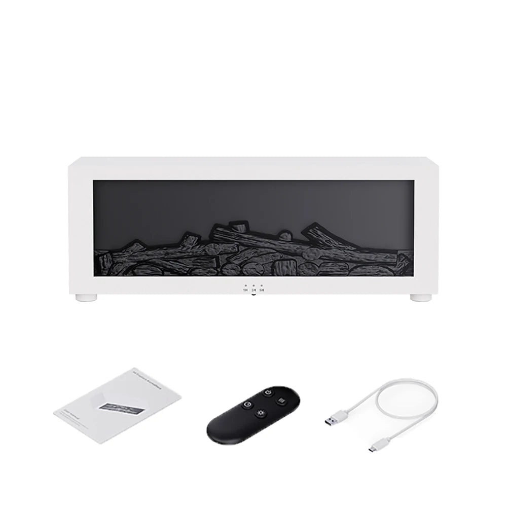 Aroma Flame Diffuser & Humidifier – RGB Fireplace Aromatherapy Lamp with Remote for Bedroom Decor