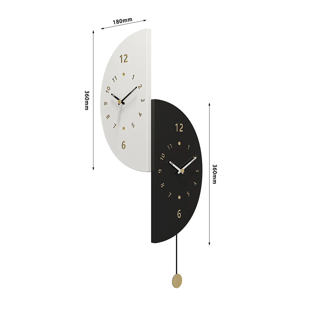 Double Sided Corner Wall Clock, Household Corner Male Clock