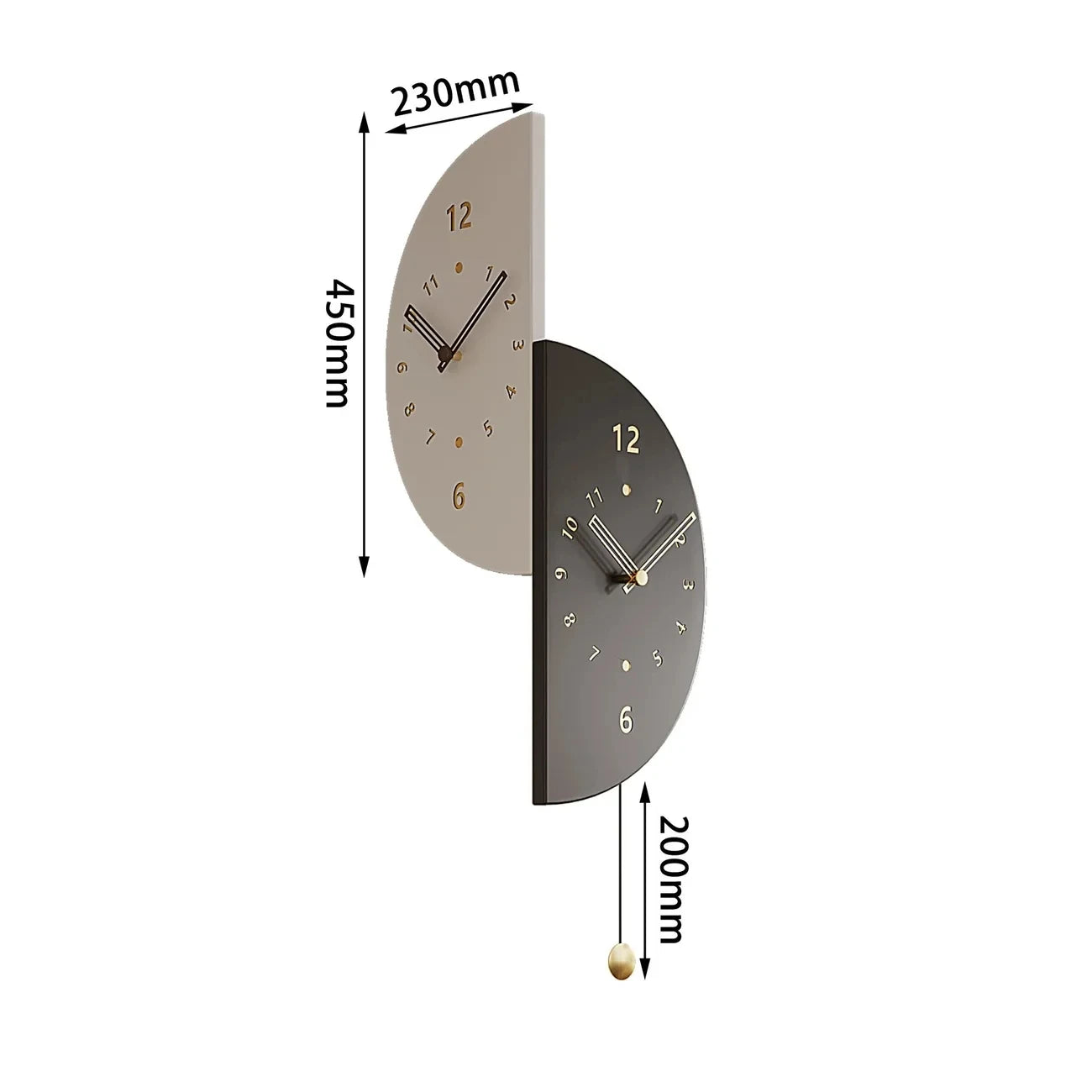 Double Sided Corner Wall Clock, Household Corner Male Clock
