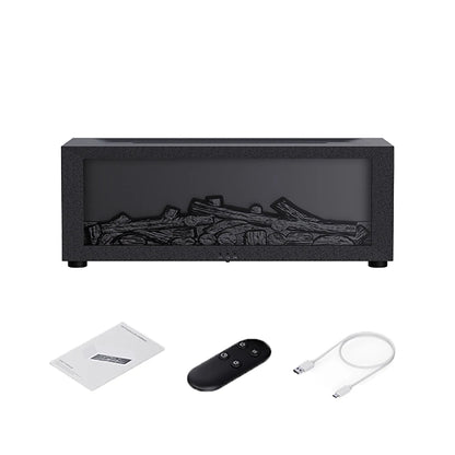 Aroma Flame Diffuser & Humidifier – RGB Fireplace Aromatherapy Lamp with Remote for Bedroom Decor