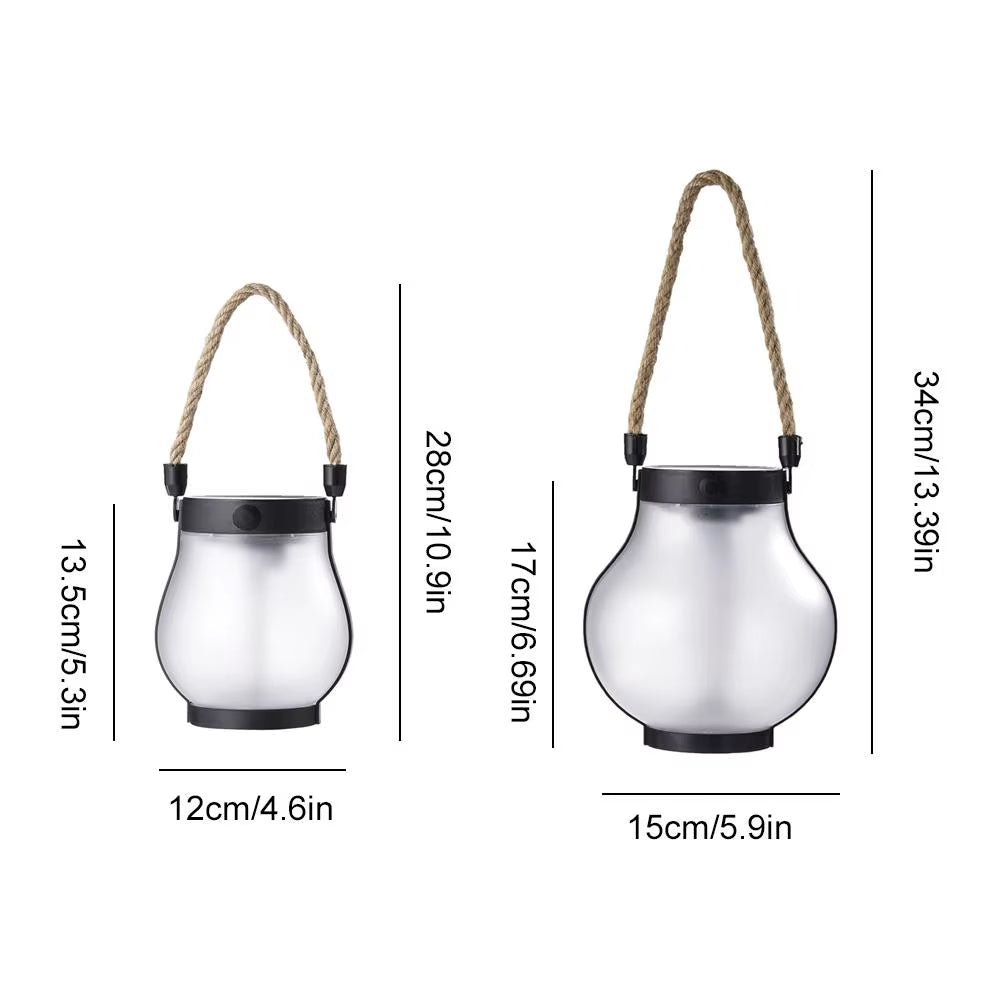 Solar Flame Lantern – Rechargeable Flickering Hanging Light for Cozy Garden & Patio Decor