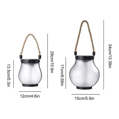 Solar Flame Lantern – Rechargeable Flickering Hanging Light for Cozy Garden & Patio Decor