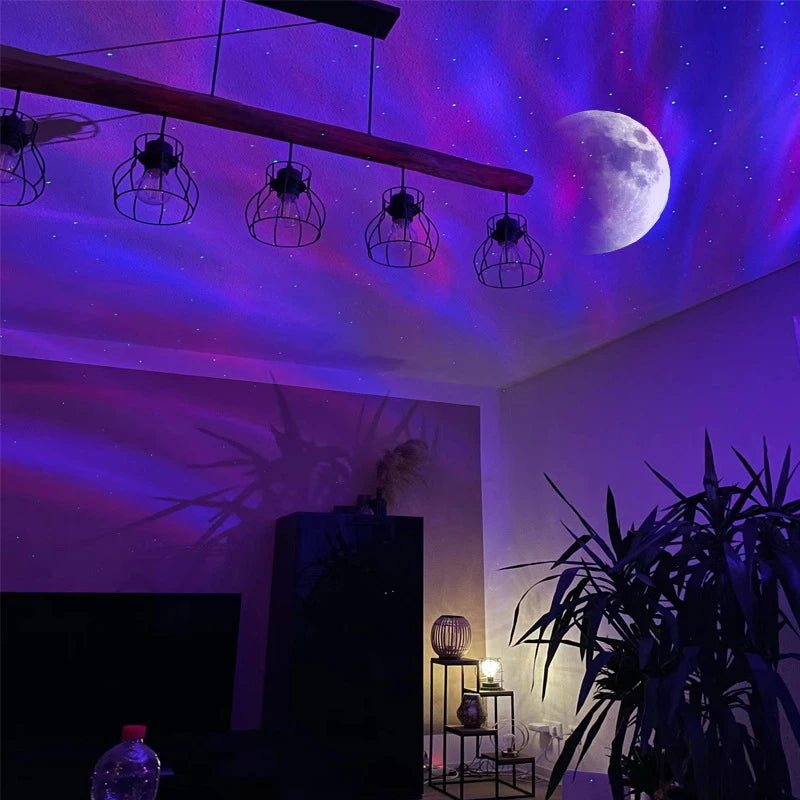 Aurora Borealis Galaxy Projector – LED Star Night Light with Bluetooth & Remote