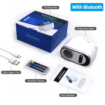 Aurora Borealis Galaxy Projector – LED Star Night Light with Bluetooth & Remote